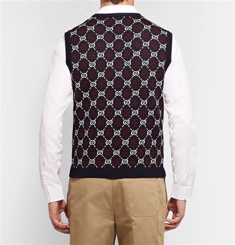 sweater vest gucci|Gucci sweater vest men's.